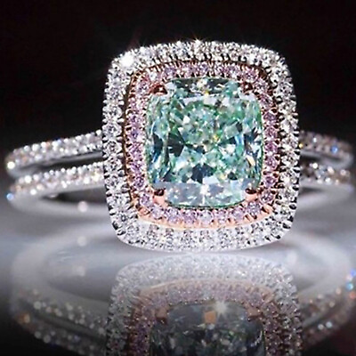 #ad White Stone Ring Handmade Luxury Cut Wedding Engagement Jewelry Gift $3.99