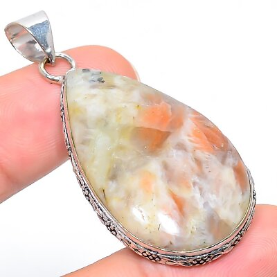#ad Yellow Moss Handmade 925 Sterling Silver Jewelry Pendant 2.17quot; $12.99