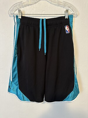 #ad NBA New Orleans Hornets Logo Charlotte Basketball Shorts Black Mens Size Small $19.99
