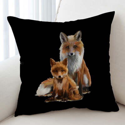 #ad Mom and Cub Fox Cushion Cover $12.90