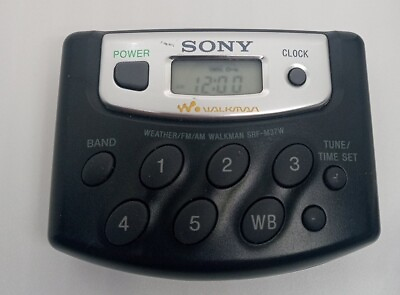 #ad Sony Walkman SRF M37V Portable AM FM Vintage Weather Radio FOR PARTS REPAIR READ $18.00