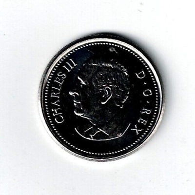#ad 2023 Canada First Strike Brilliant Uncirculated KCIII 10 Cent Coin $1.15