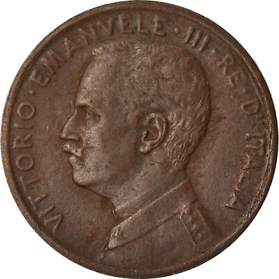 #ad #900858 Coin Italy Vittorio Emanuele III Centesimo 1909 Rome AU Bro nz $22.04