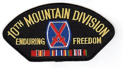 #ad 10th Mountain Division Operation Enduring Freedom Black Hat Patch $10.95