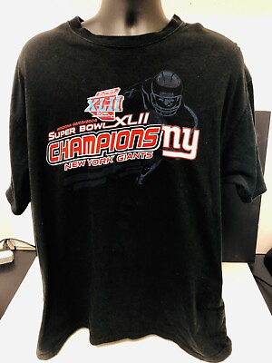 #ad New York Giants Superbowl XLII Double Sided Shirt XL G14 $22.99