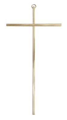 #ad Plain Gold Plate WALL CROSS Gift Boxed 10quot; H Wall Cross Church or Home $24.87