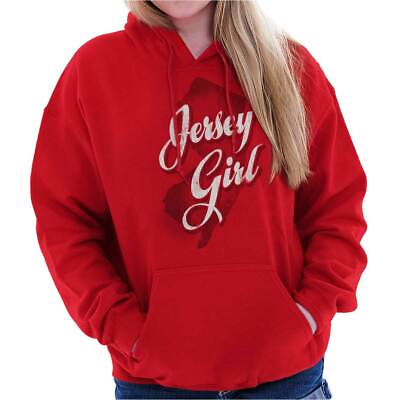 #ad Fashion New Jersey Girl Trendy State Souvenir Womens Hooded Pullover Sweatshirt $29.99