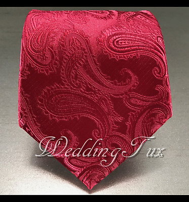 #ad CLEARANCE MEN#x27;S PAISLEY Microfiber SELF TIE NECK TIE FORMAL PARTY WEDDING PROM $10.89