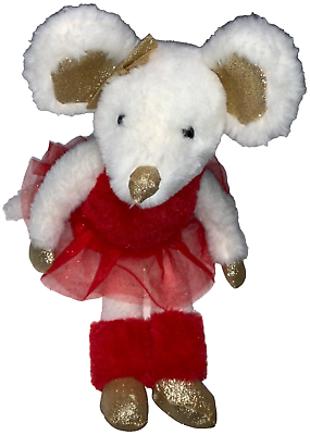 #ad White Dancer Mouse 15” Plush Wearing Red Tutu Leg Warmers Dan Dee Collector $6.64