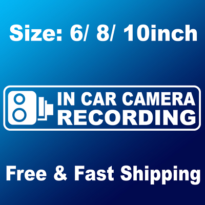#ad 2x in Car Camera Recording Decal Sticker Auto Window Door Sign Vinyl Decals $7.50