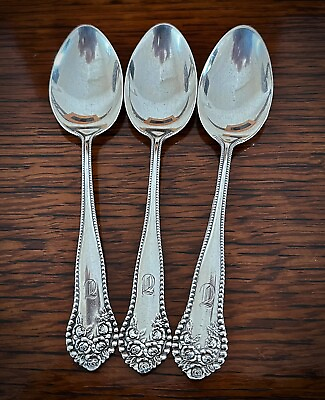 #ad 3 Collector Antique Sterling Silver Gorham 5 3 4” Teaspoons $56.25