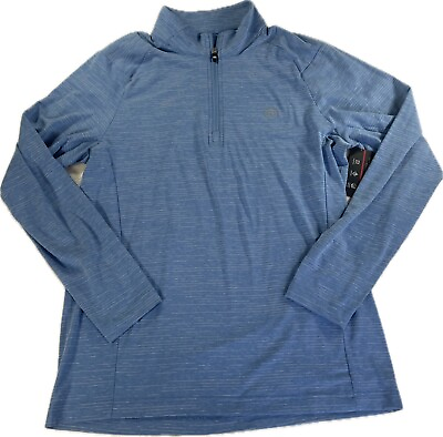 #ad Travis Mathew Mens Size S Fresh Energy 1 4 Zip Pullover Golf Shirt Mood Indigo $46.97