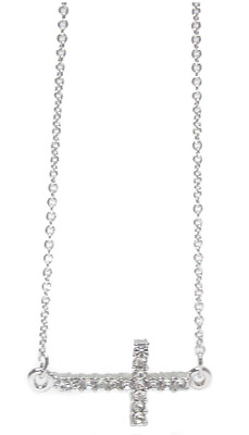 #ad Clear Crystal Cross Pendant Necklace $15.95