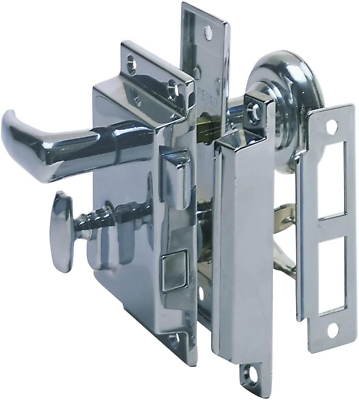 #ad 0918DP0CHR Regular Bevel Rim Lock Set with Box Strike Silver $250.99
