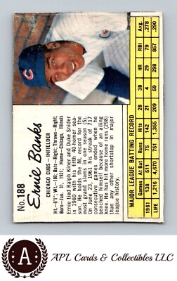 #ad 1962 Jell O #188 Ernie Banks Hand Cut $34.99