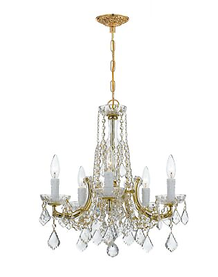 #ad Crystorama Lighting Group 4576 CL MWP Maria Theresa 5 Light 20quot;W Gold $358.27