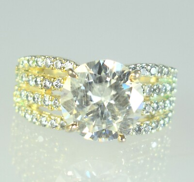 #ad Men#x27;s Solitaire Wedding Ring 6.36 Ct Certified White Round Diamond Great Shine $323.99