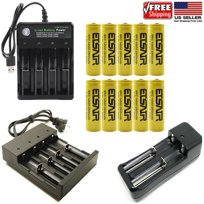 #ad 14500 Batter.y 3.7V 2800mah Rechargeable 14500 Li ion Batter.y Smart Chager USA $6.64