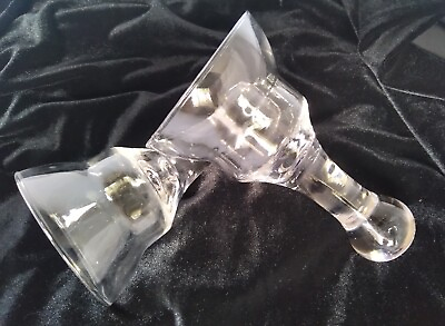 #ad Antique Glass Stirrup Drinking Glass $120.00