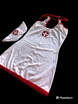 #ad White Sexy Nurse Costume Lingerie $20.00