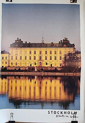#ad Stockholm Beauty On Water Drottningholm Palace Castle Poster 27 1 2quot;X 39 1 4quot; $15.00