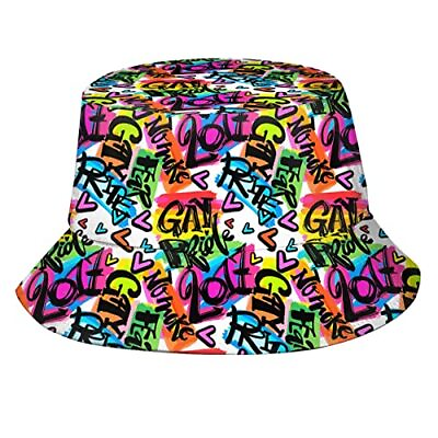 #ad Rainbow LGBT Bucket Hats Fashion Gay Pride Sun Cap Packable Outdoor Fisherman... $24.91