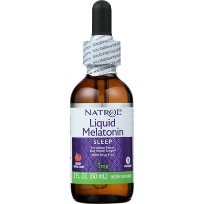 #ad Natrol Liquid Melatonin Berry 1 mg 2 fl oz Liq $9.04