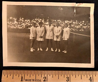 #ad 1957 Women#x27;s Tennis Vintage Photo USA Wightman Cup Team Darlene Hard CF 82423 $12.99