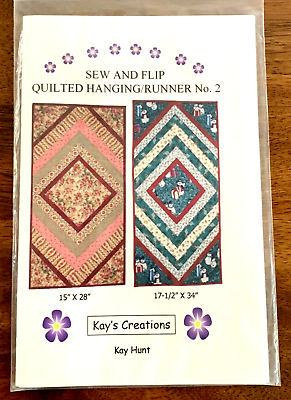 #ad Sewing Pattern Sew amp; Flip Quilted Handling Runner #2 Kay#x27;s Creations 2004 $14.95