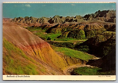 #ad Postcard Badlands of South Dakota HillsGrassamp; Valleys F 7 $4.89