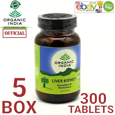 #ad ORGANIC INDIA Liver Kidney Exp.2025 OFFICIAL USA 5 BOX 300 CAPS Care Health New $49.99