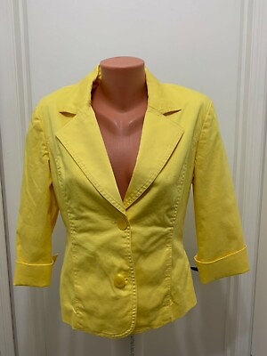 #ad additions chicos long sleeve jacket lined button size 1 yellow $18.55