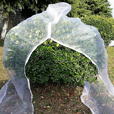 #ad Large Insect Netting Bag with Zippers Garden Bird Barrier Mesh Covers Bags w... $25.35