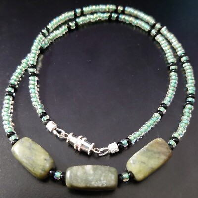 #ad Bracelet Handmade Small Beads Stone Beautiful Green $11.98