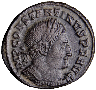 #ad CERTIFIED Authentic Ancient Roman Coin MS Portrait Constantine I SOL TT Globe $73.87