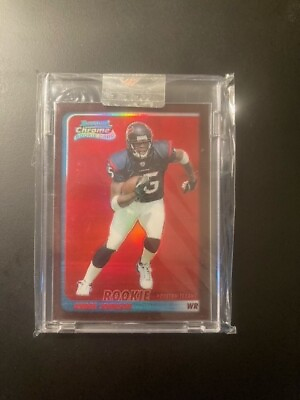 #ad 2003 Bowman Chrome Andre Johnson Red Refractor Rookie 235 RC #195 Encased Texan $100.00