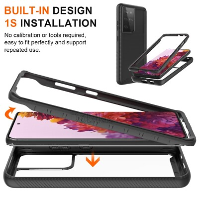 #ad 360 Case Full Hybrid Shockproof Phone Cover for Samsung A10 A21S A22 A32 A52 5G $9.93