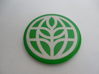 #ad 1980s Epcot Center The Land Logo Souvenir 2.5quot; Button Pin Back Walt Disney World $19.99