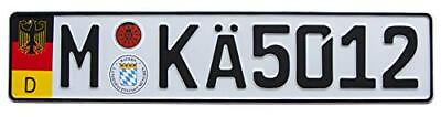 #ad Euro License Plate European German Munich Car Vehicle Tag Embossed Random Number $29.99