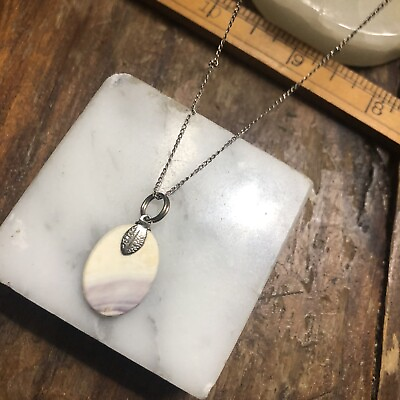 #ad Agate Sterling Silver 20” Chain amp; Pendant $20.00