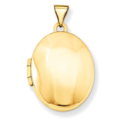 #ad 14k Yellow Gold Polished Oval Locket XL112 $252.99