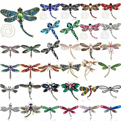 #ad Fashion Crystal Dragonfly Rhinestone Animal Insect Brooch Pin Charm Women Gift C $5.22