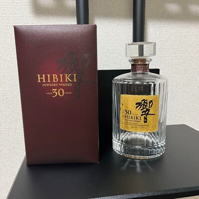 #ad Suntory HIBIKI 30 years Crystal Empty Bottle Limited with Box japan $250.00