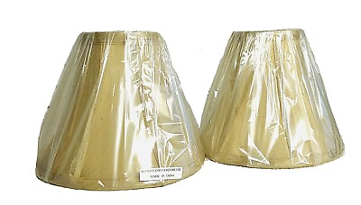 #ad #ad NEW Pair of 2 Gold Small 5 1 2 Inch Chandelier Empire Hollywood Glam Lamp Shades $18.00