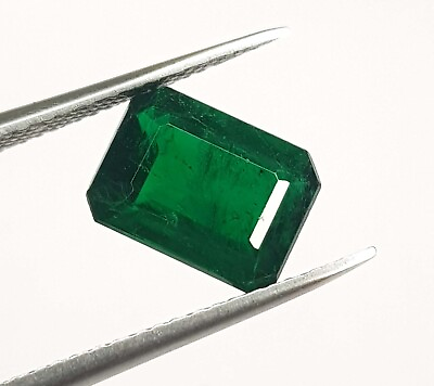 #ad IGI Certified 1.94 Ct Natural Emerald Zambian Octagon Vivid Green Untreated Gems $509.99