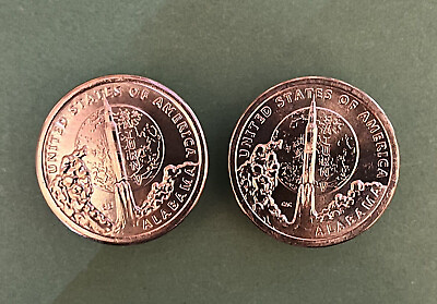 #ad Saturn V Rocket Coin Set 2024 P D Alabama $4.75