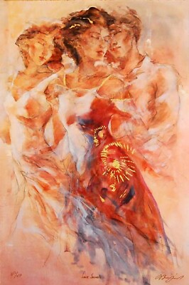 #ad Love Secrets by Gary Benfield Hand Signed in Pen LTD Edition UNFRAMED Serigraph $595.00