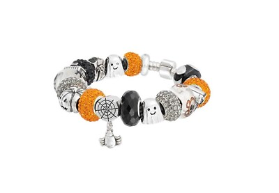 #ad #ad 18K White Gold Plated Halloween Crystal Charm Bracelet Made With Swarovski $9.99