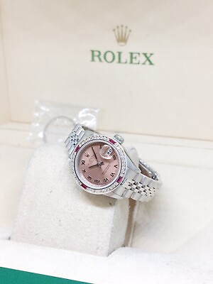 #ad Rolex 26mm Pink Roman Datejust REF: 69174 W $5000.00