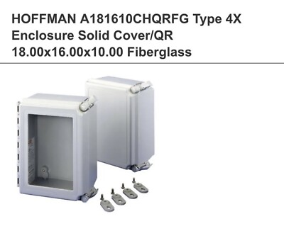 #ad Nvent Hoffman A181610CHQRFG Fiberglass Enclosure Solid Cover QR 18x16x10 $250.32